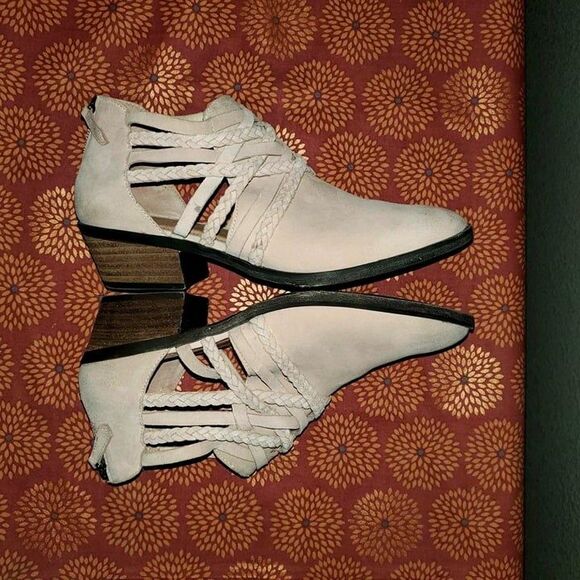 Caslon Womens Shooties Pink 7 Liam Braided Strap Pink Suede Ankle Booties - Picture 6 of 9